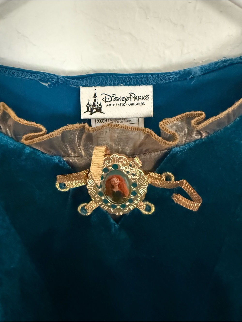 Disney Brave Teal and Gold Princess Dress Costume - Picture 3 of 4
